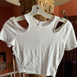 lululemon athletica White Cut-Out Crop Top
